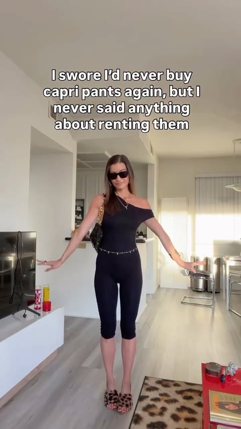 Instagram post by @ashleygiov for AFRM. Caption reads: [...] you’re just renting it? Jumpsuit is....