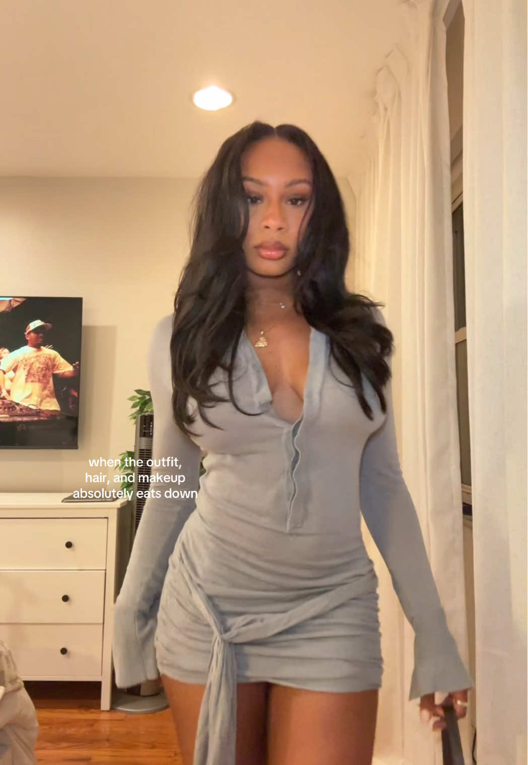 TikTok post by @alanimccoy for Lioness Fashion. Caption reads: yall sold out this dress last year but it’s back....