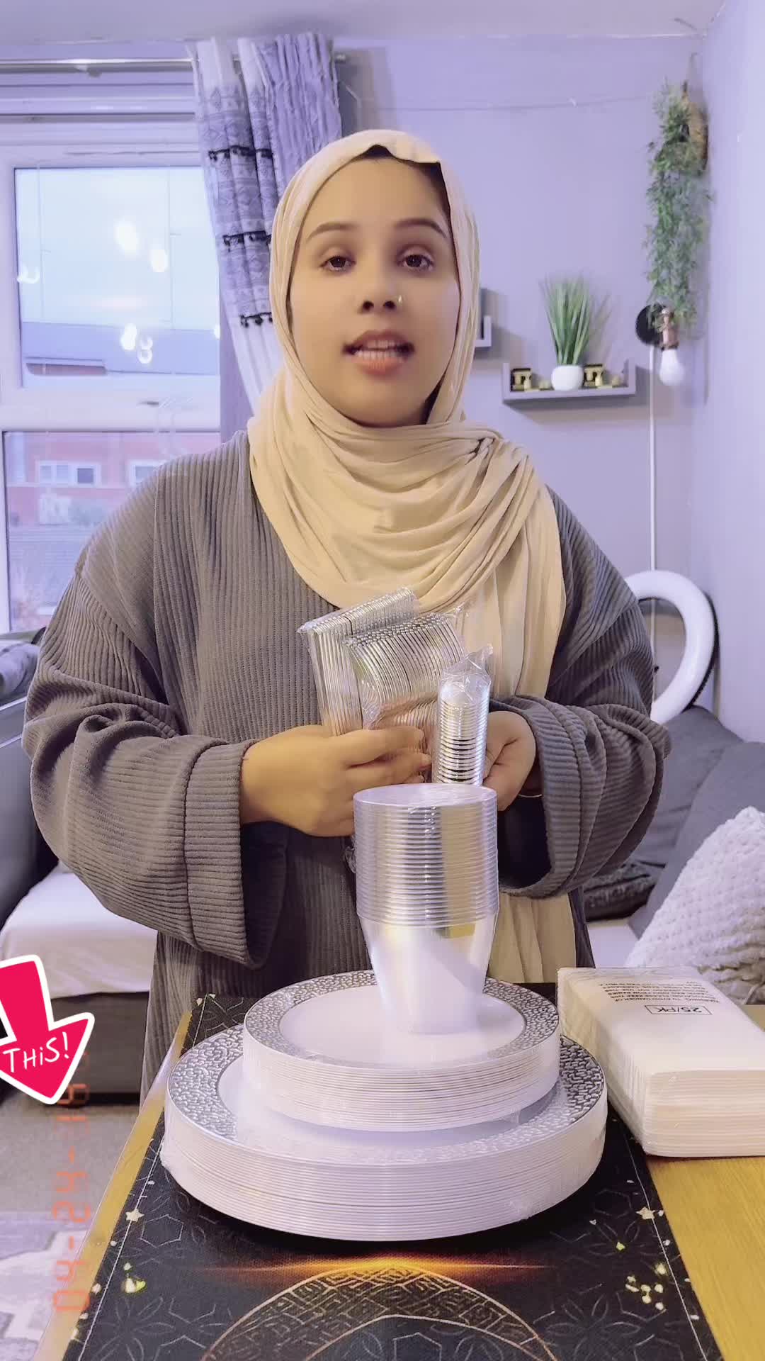 TikTok post by @taniakhan01 for kitchenglora. Caption reads: [...] #birminghamuk #tiktoker #kitchen....