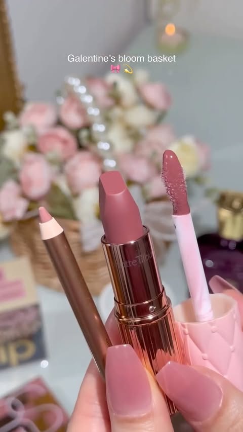 Instagram post by @anniiearif for Creed Fragrance. Caption reads: @cultbeauty Galentine’s bloom basket 💕🌸 Ad....