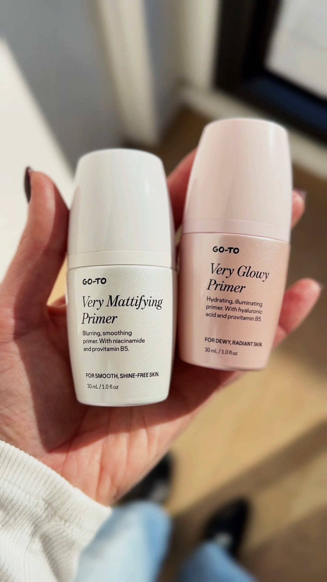 Instagram post by @tee_smyth for Go-to Skincare. Caption reads: Before they were even announced, Maggie and I had....