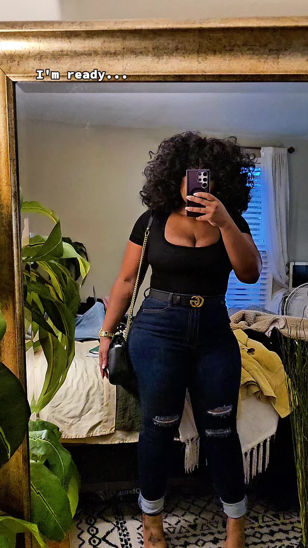 TikTok post by @brittbratstyles for ALDO Shoes. Caption reads: #fallfashion #falloutfitinspo #denim #bodysuit....