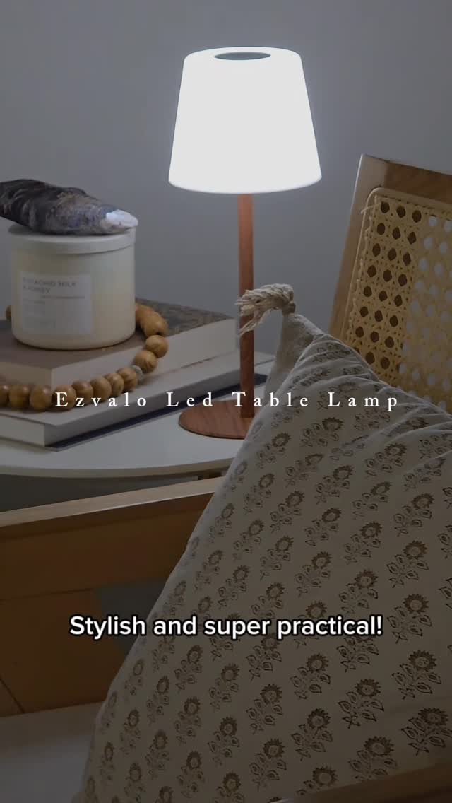 Instagram post by @latyfashome for EZVALO. Caption reads: I’ve been using the Ezvalo Table Lamp for a while....