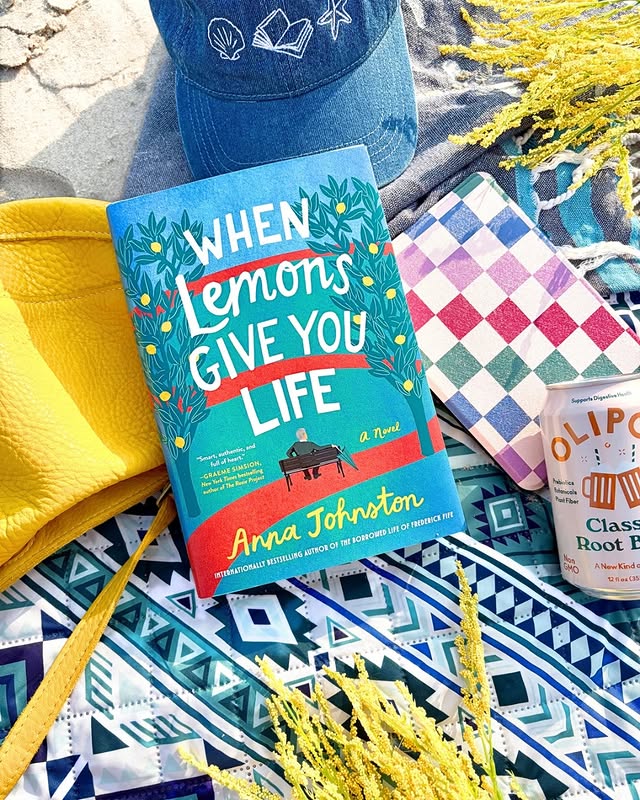 Instagram post by @beachreadsbysteph for Portland Leather Goods. Caption reads: Book Review: When Lemons Give You Life By Anna....