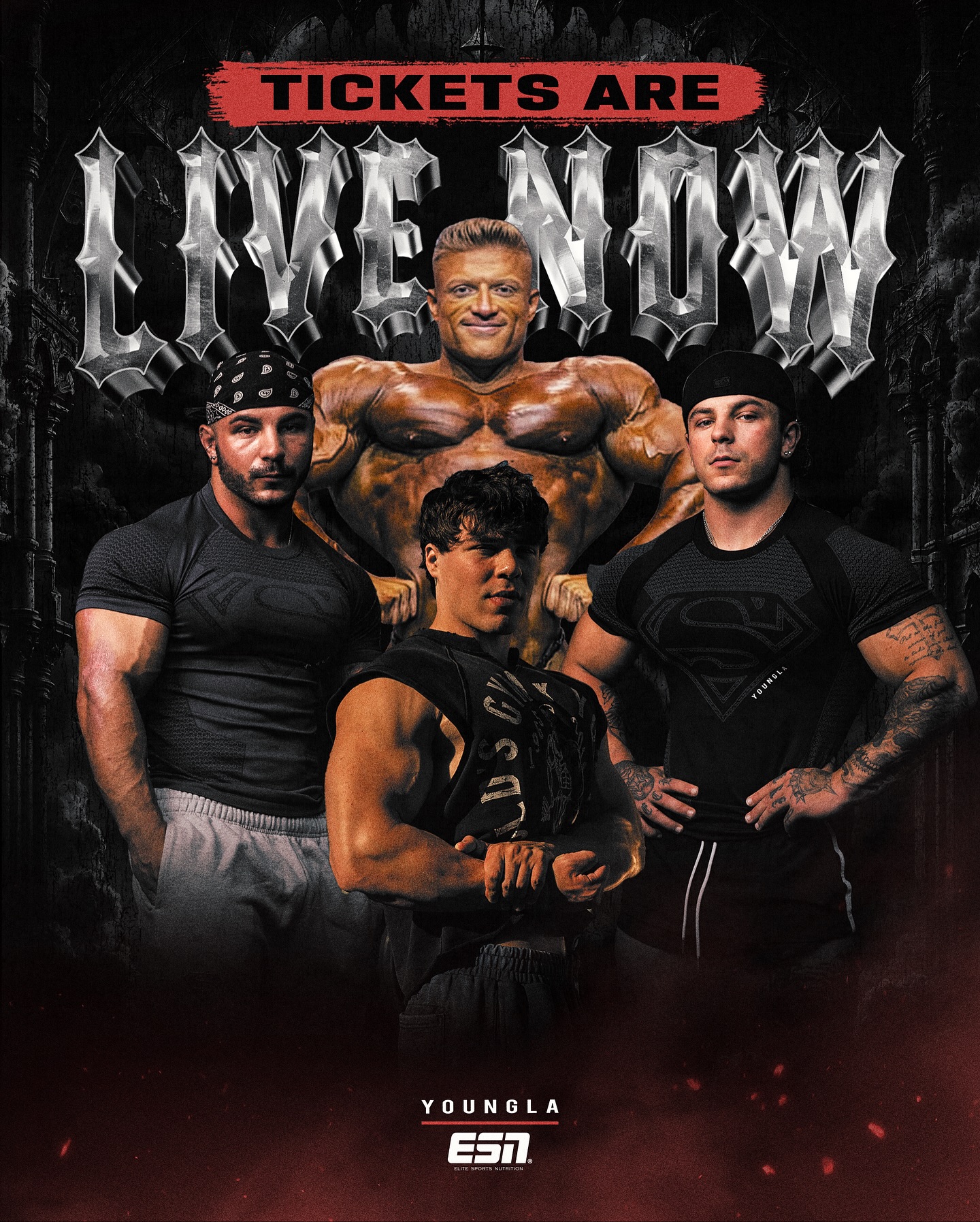 Instagram post by @the.miraclebear for YoungLA. Caption reads: German fam...it’s go time! 🙌  Tickets for the....