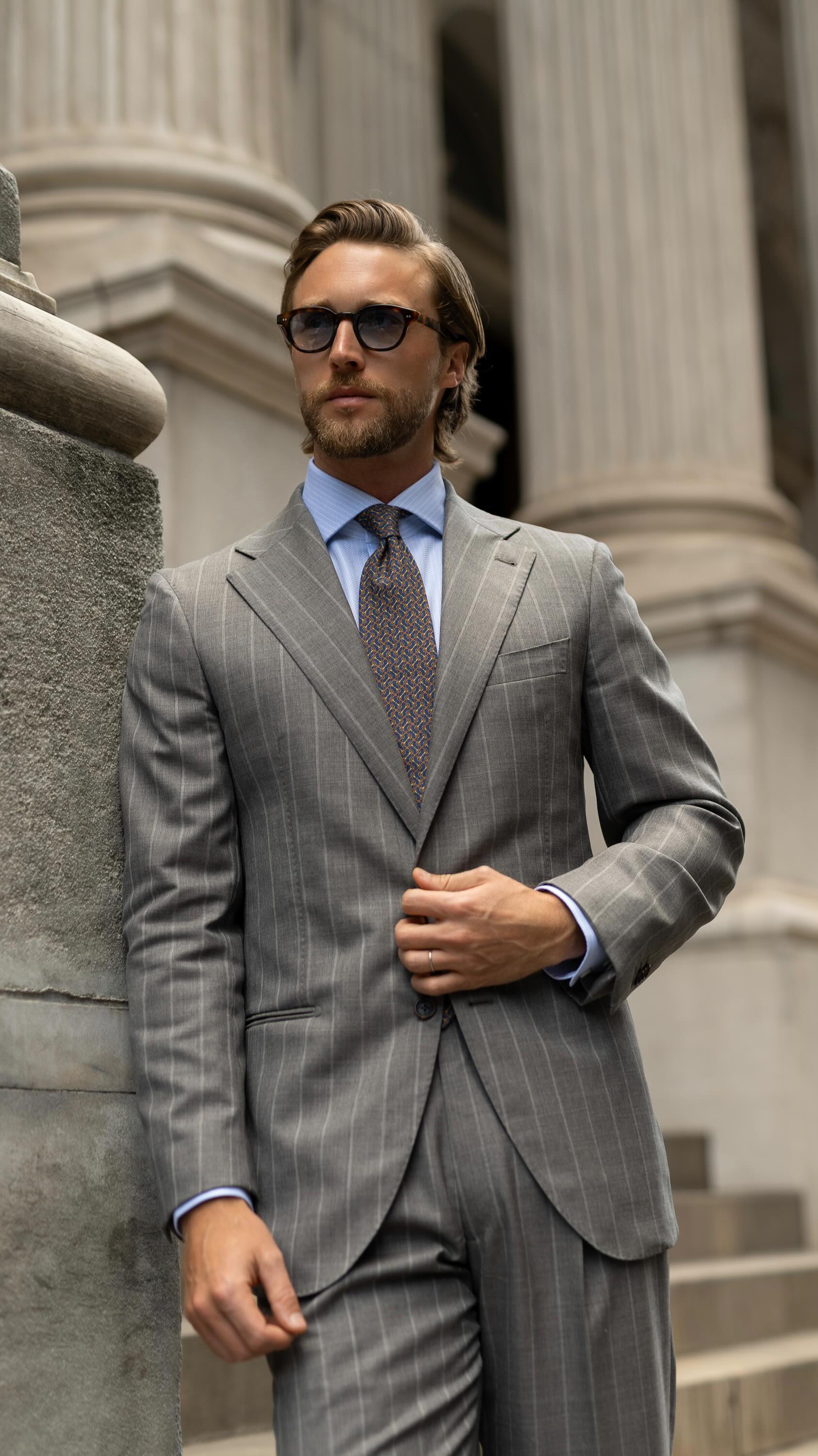 Instagram post by @benbrewster for Proper Cloth. Caption reads: Formal or casual? Rounding out New York summer in....