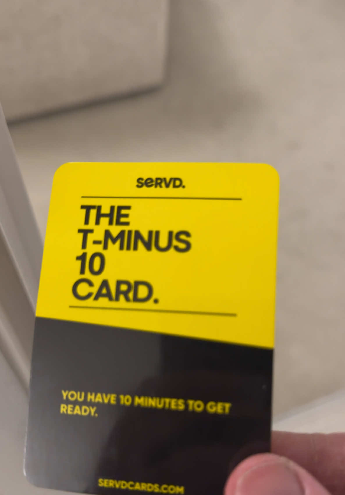 TikTok post by @teags86 for SERVD CARDS. Caption reads: Get ready in 10 minutes…done #SERVD @SERVDCARDS.