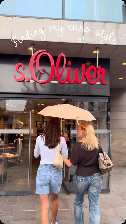 Instagram post by @taylorbraetz for s.Oliver. Caption reads: Finding my euro style this fall at @soliver 👖✨ I....