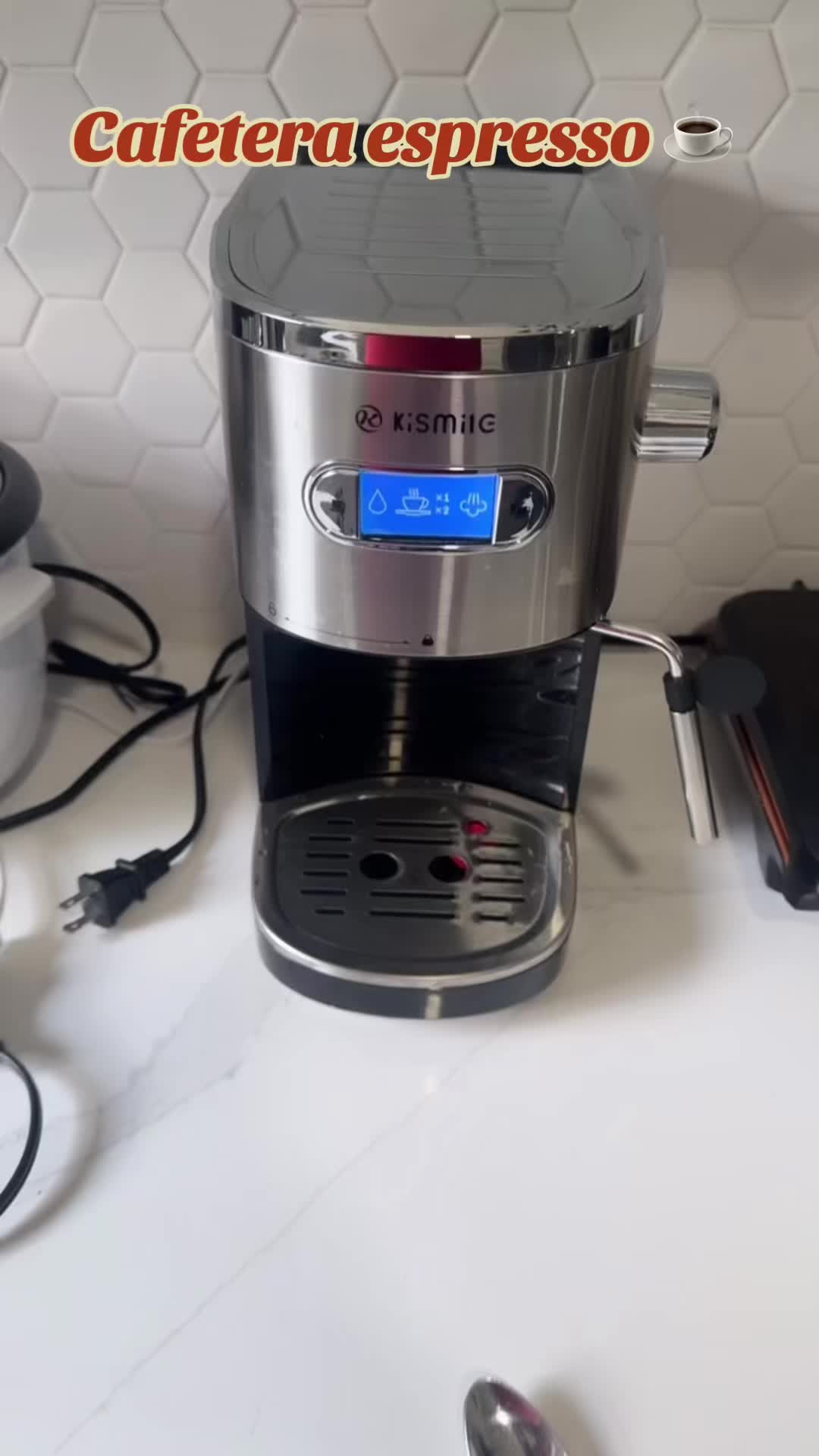 TikTok post by @michelys_shop for Cowsar Appliance. Caption reads: [...] #cafetera #cofee #dealsforyoudays @Cowsar....
