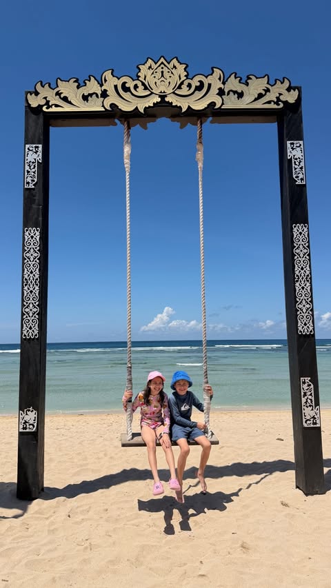 Instagram post by @mama_mila_au for Luxury Escapes. Caption reads: [...] Hyatt Nusa Dua through Luxury Escapes. The....
