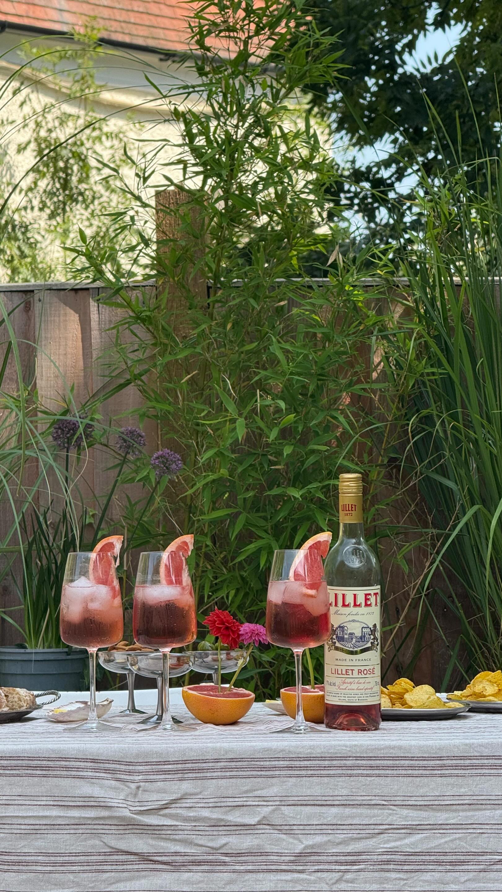 Instagram post by @_livmadeline for Lillet. Caption reads: AD a @lillet Spritz Rosé — 50ml Lillet Rosé, 100m....