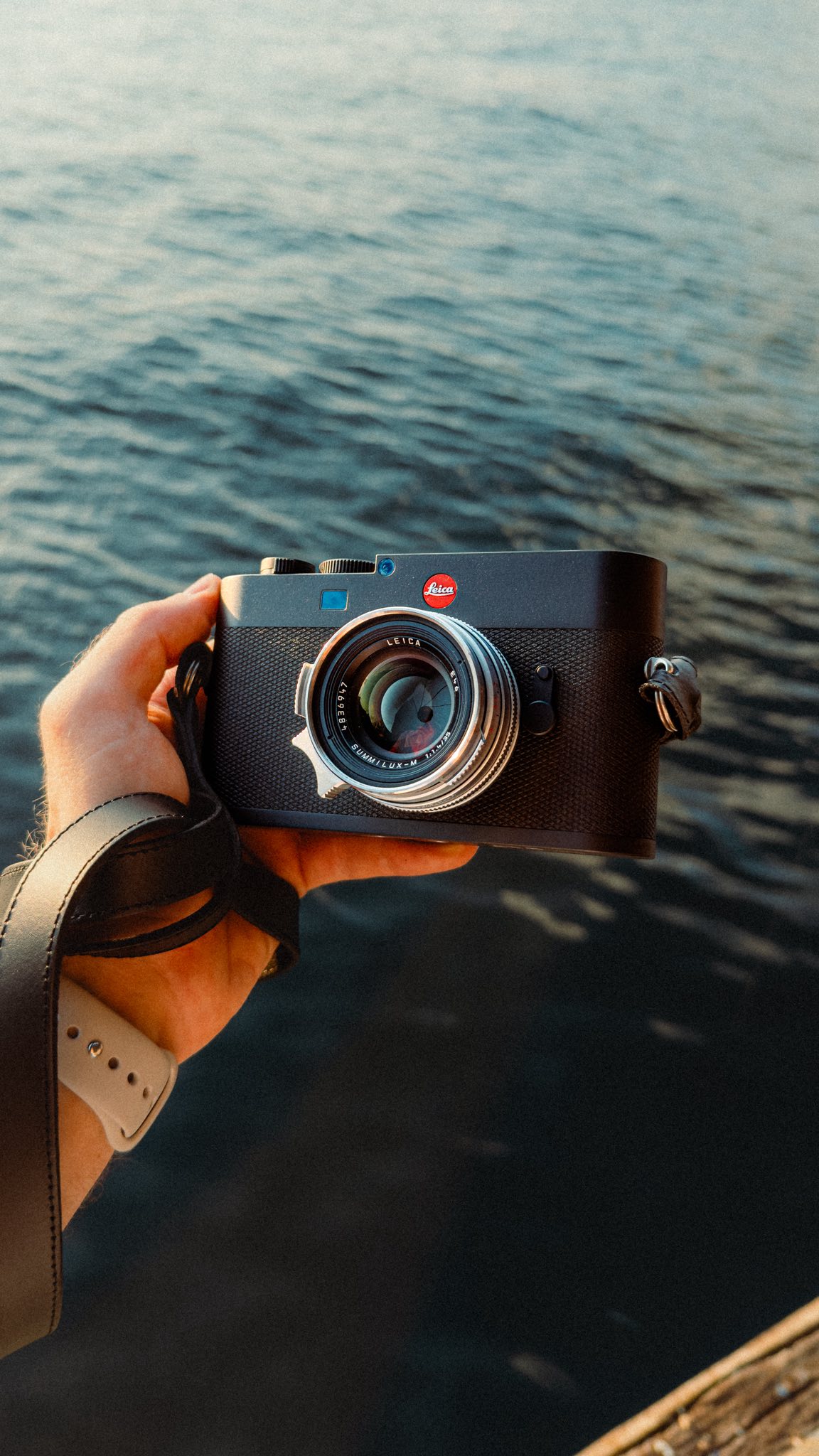 Instagram post by @leanderhoefler for Leica Camera. Caption reads: I had the great pleasure of testing the new Leica....