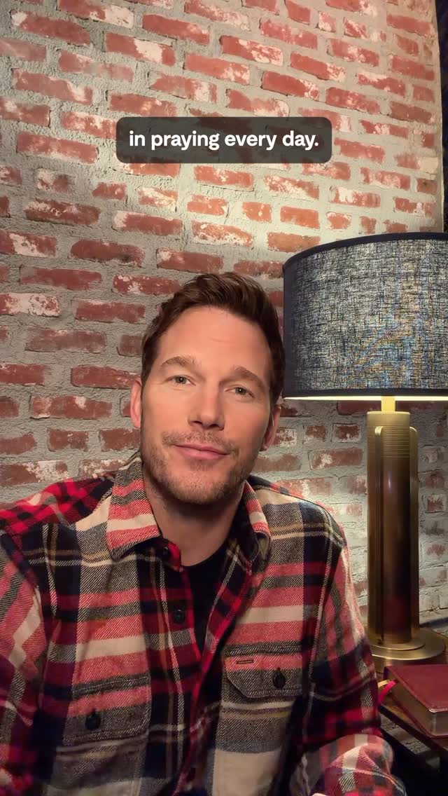 Instagram post by @prattprattpratt for Hallow. Caption reads: [...] words into your own life as part of the....