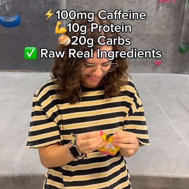 Instagram post by @isofbelle for Quantum Squares. Caption reads: [...] more caffeine and are delicious!!....