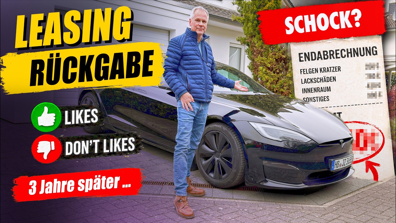 YouTube post by @MoveElectric for Lugano_Beauties. Caption reads: Tesla Model S lease return - ALL costs - and my....