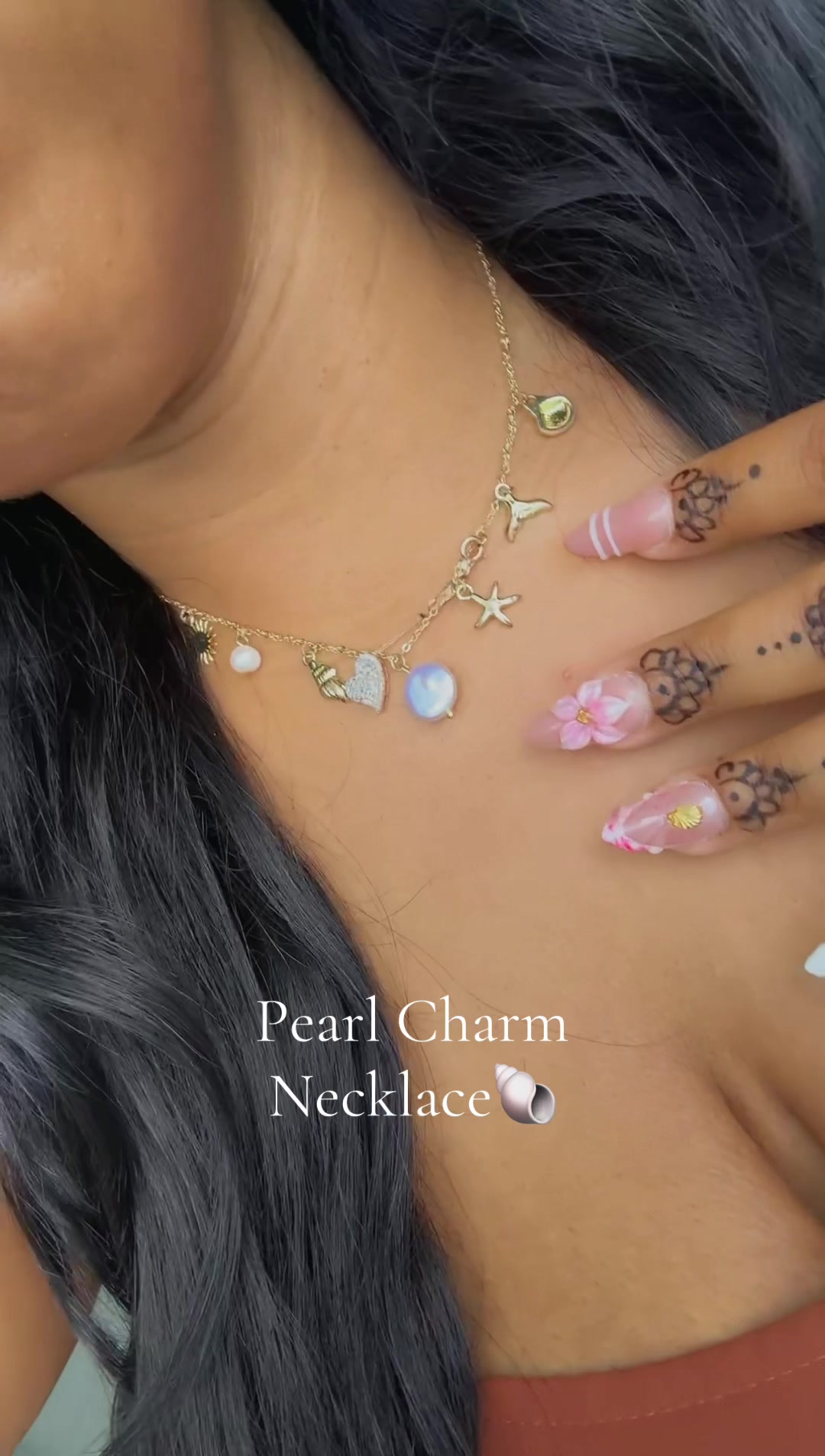 TikTok post by @keidrabelle for VENOCO. Caption reads: @VENOCO 🐚☁️ #mermaidcorefashion #charmneckle....
