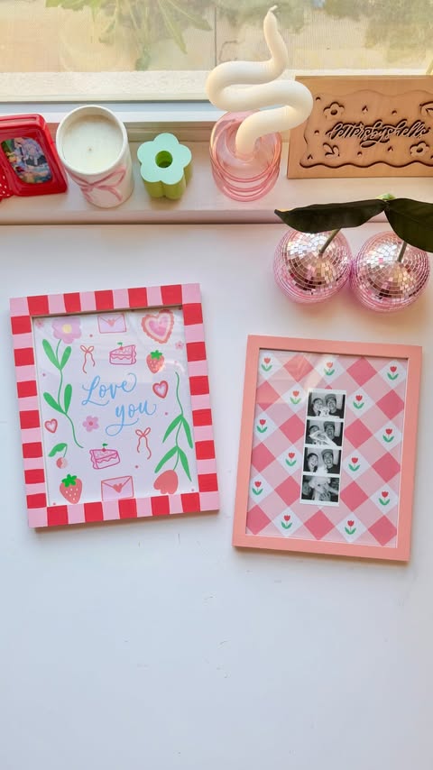 Instagram post by @lettersbyshells for Gelato. Caption reads: [...] 🥰💗 #AD I ordered these prints through....