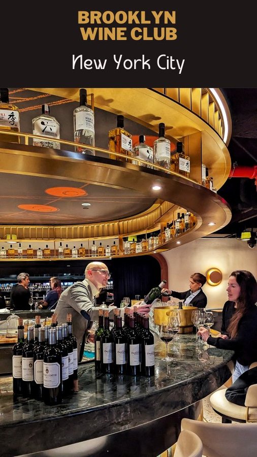 Instagram post by @nycplugged for WineEnthusiast. Caption reads: ✨️ NEW ✨️ BROOKLYN WINE CLUB 🍷🥂💫❣️TAG a wine....