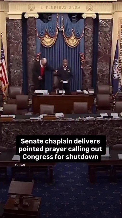 Instagram post by @imericacampbell for HuffPost. Caption reads: Repost from @huffpost
•
Senate chaplain Barry....