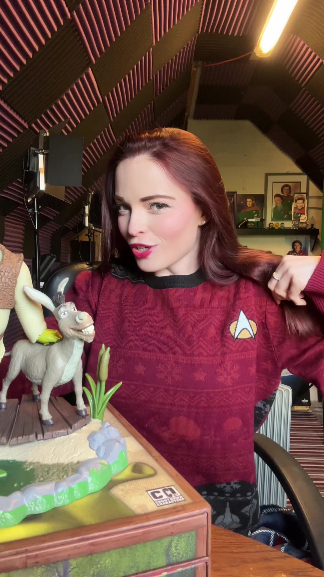 TikTok post by @ellie.littlechild for Numskull Designs. Caption reads: [...]  #adventcalendar #Shrek #unboxing @Numskull....