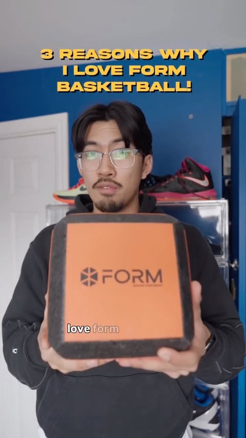 Instagram post by an influencer for FORM Basketball Trainer. Caption reads: [...] FORM Basketball 🏀 @formbasketballtrainer is....