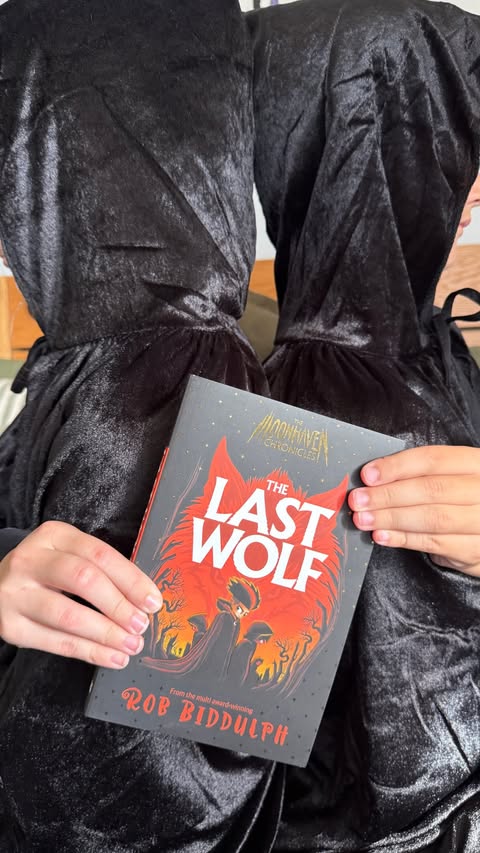 Instagram post by @rbiddulph for Macmillan Children's Books. Caption reads: Aooowwwwww-ooooh! Who’s afraid of the big bad....