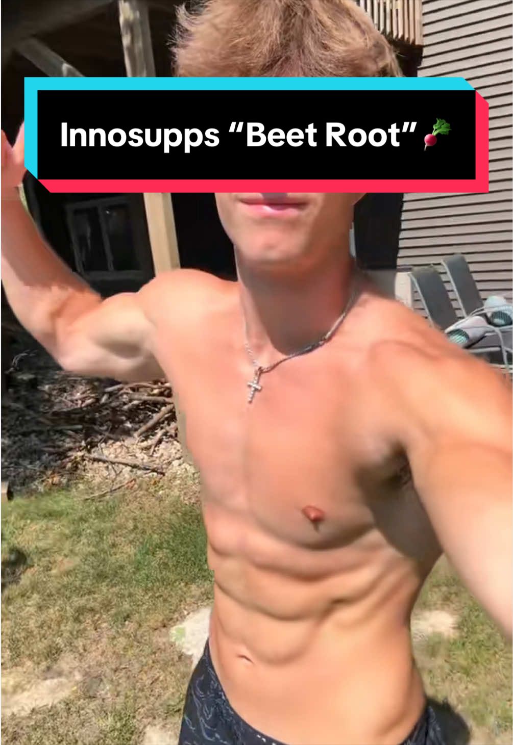 TikTok post by @beckfinds for Inno Supps. Caption reads: FLASH SALE ENDING TONIGHT!! @Inno Supps ⚡️....
