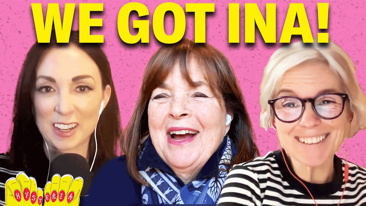 YouTube post by @hysteriapodcast for OneSkin. Caption reads: Ina Garten on How Separating from Jeffrey Made....