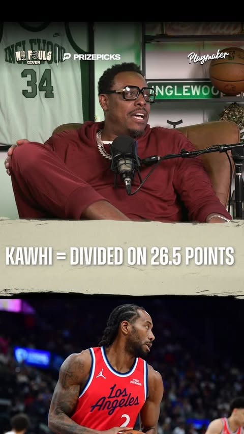 Instagram post by @nfgshow for PrizePicks. Caption reads: [...] less with Kawhi tonight? Download the....