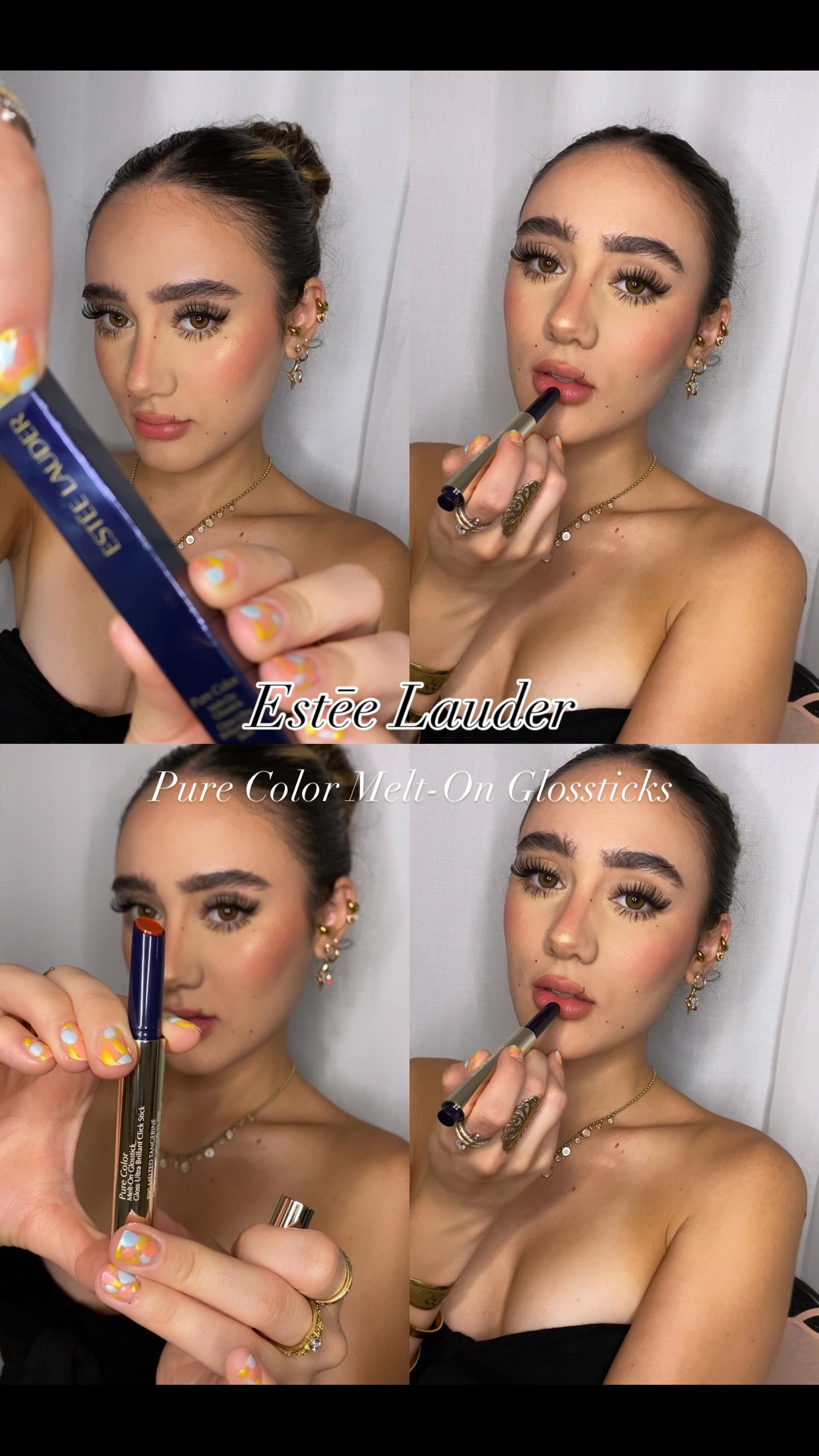 Instagram post by @luigina_ms for Estée Lauder. Caption reads: Gifted by @esteelauder 🪬💫 #giftedbyesteelauder....