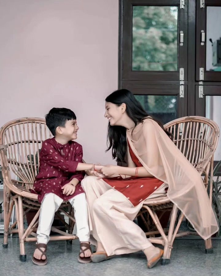 Instagram post by @deepshikhachaudhary17 for Pine Kids. Caption reads: [...] Rakhi magical for your little ones!....