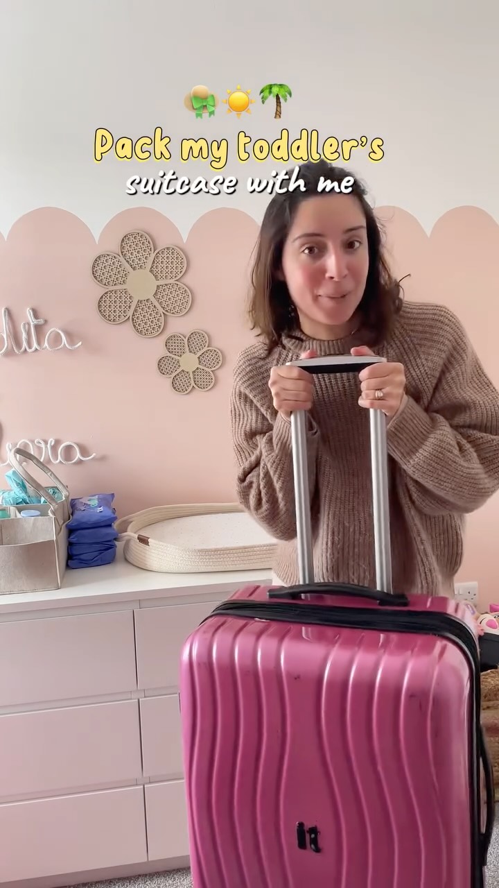 Instagram post by @patriciafale for Mum & You. Caption reads: Pack Olivia’s suitcase with me for her first trip....