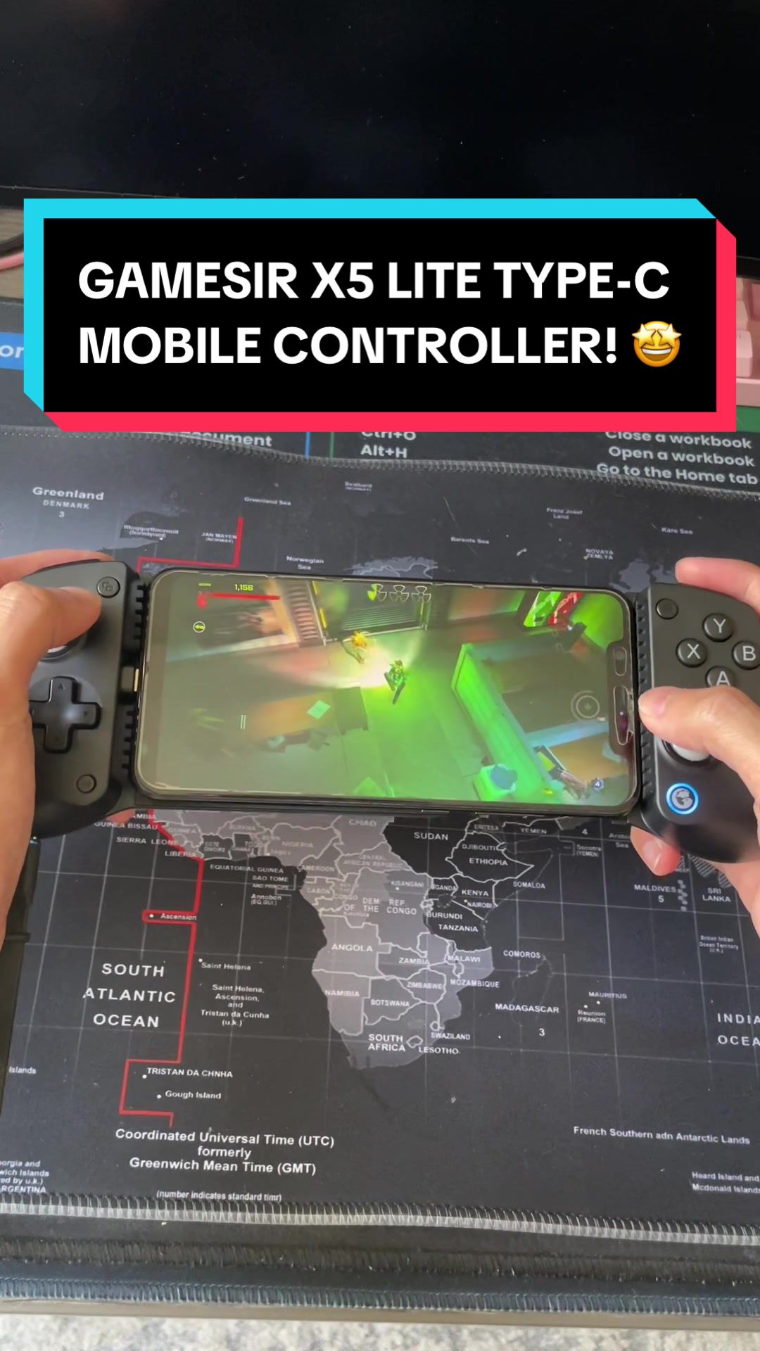 TikTok post by @coolthingies for GameSir. Caption reads: [...] and AFFORDABLE! 👌 The GameSir X5 Lite is....