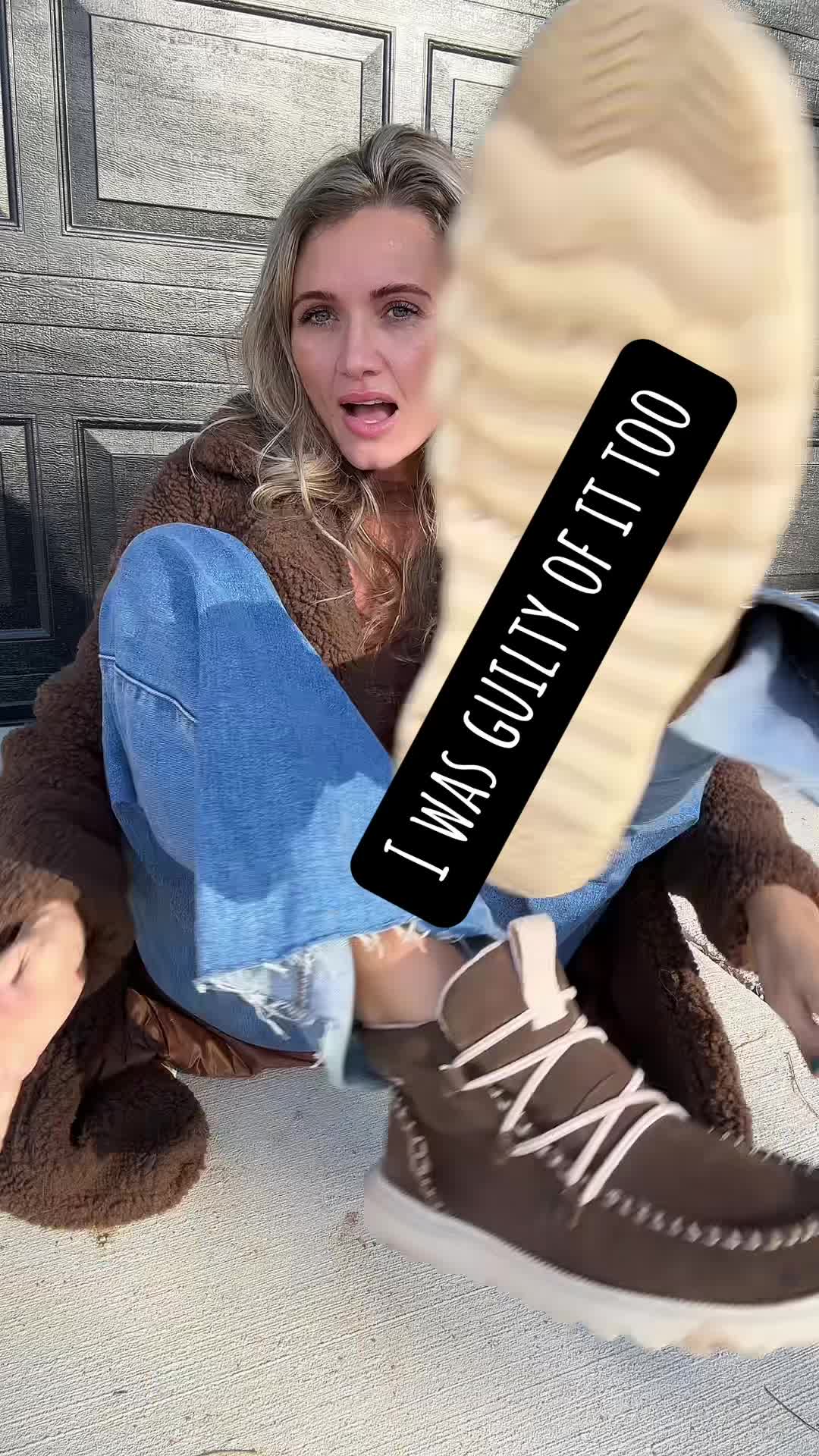 TikTok post by @mitten_state_girl for HEYDUDE shoes. Caption reads: Showing you ones that I’ve worn and worn and worn.....