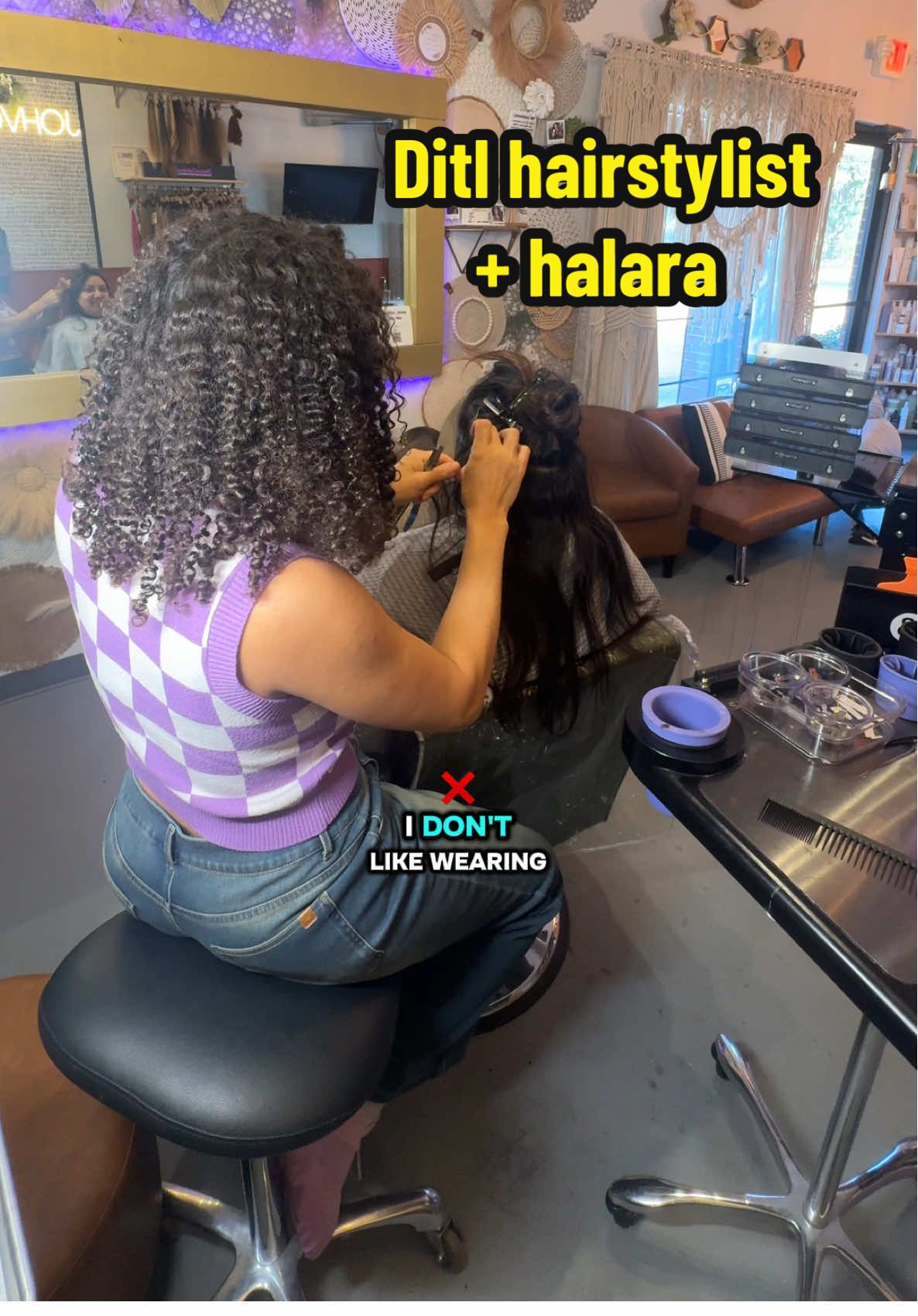 TikTok post by @johvonsalon for OLAPLEX. Caption reads: [...]  @Braids & Freckles @Olaplex @Moroccanoil ....