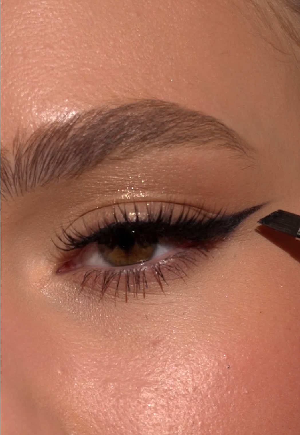 TikTok post by @muahviktoria for INGLOT COSMETICS. Caption reads: @INGLOT Cosmetics black eyeliner #makeupamsterdam....