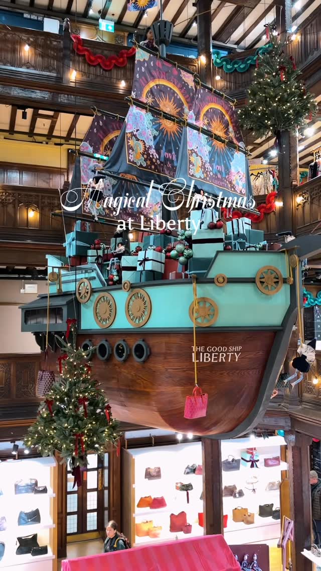 Instagram post by @volga_londonstories for Liberty London. Caption reads: 🎄✨ The magic of Christmas has officially landed....