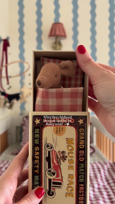 Instagram post by @inthedoghouse___ for Mabel & Fox. Caption reads: Ad. When their childhood bedroom matches the magic....