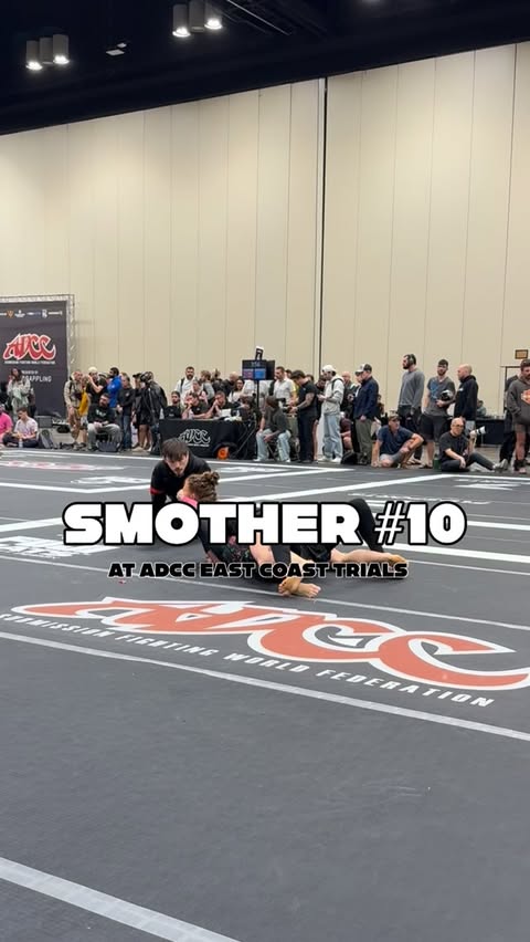 Instagram post by @thegrapplingrd for ADCC. Caption reads: #10 smother in the books at @adcc_official east....
