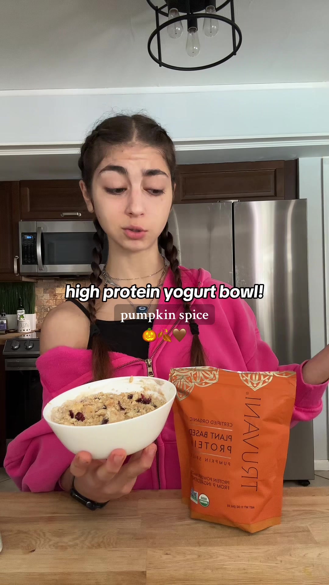 TikTok post by @kaylifts4ever for FIt Butters. Caption reads: YIPPEE pumpkin spice szn is among us 😝 what....