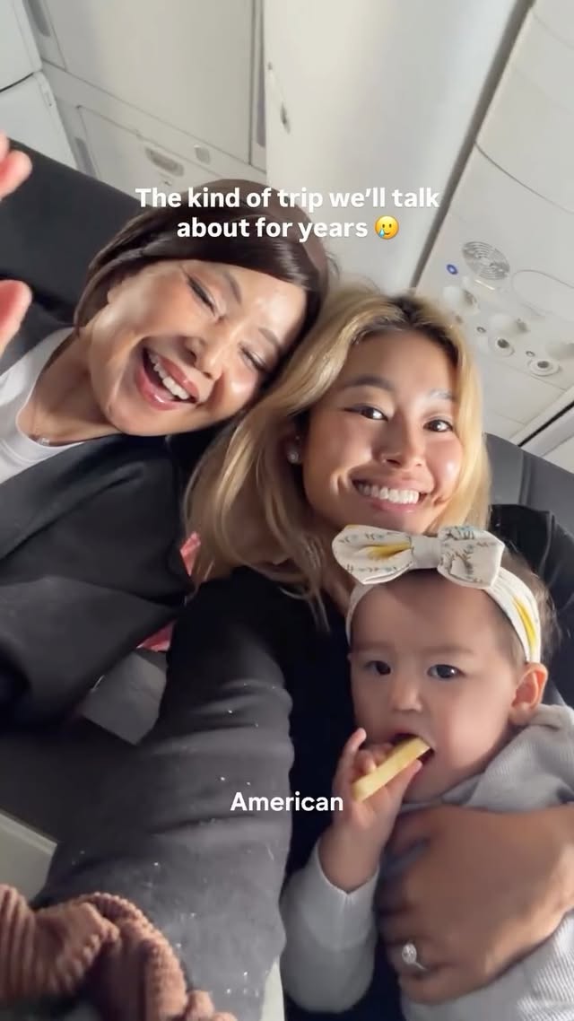 Instagram post by @rrayyme for American Airlines. Caption reads: NEW YORK!! 🚕✨🍝🏛️
Surreal to be back in the city....