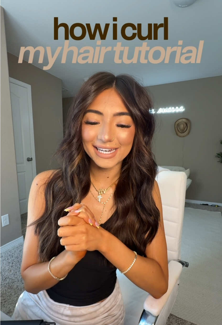 TikTok post by @oliviaowassa for Bio Ionic. Caption reads: [...] #hair #hairtutorial #fyp #foryou @Bio Ionic....