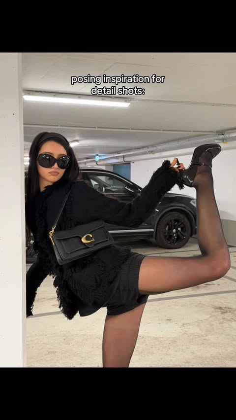 Instagram post by @alina_kossan for Coach. Caption reads: posing inspo with my @coach Tabby 26 @zalando....