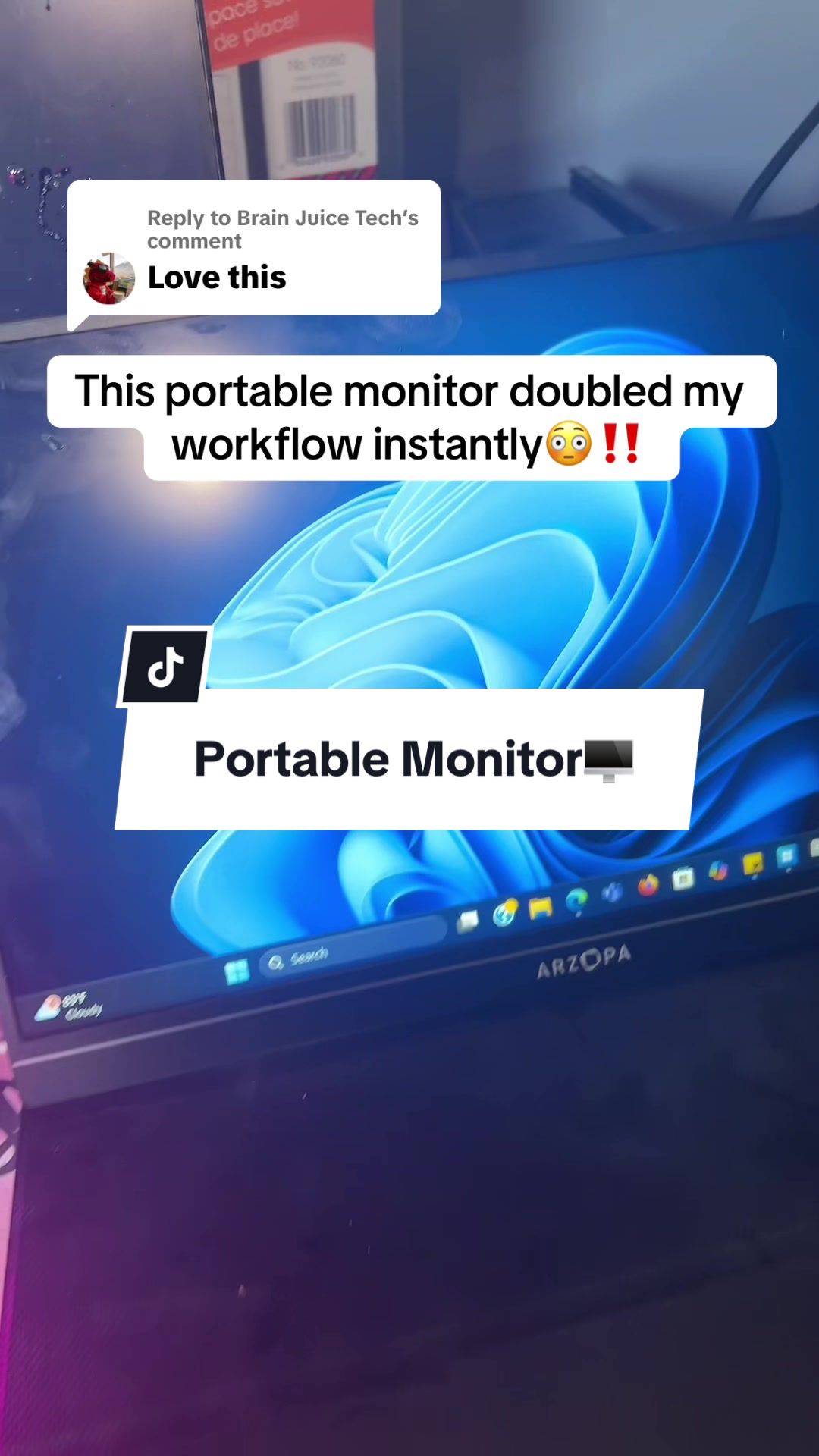 TikTok post by @sweetsuncut for ARZOPA. Caption reads: [...] saved my sanity (and time).@ARZOPA #arzopa....