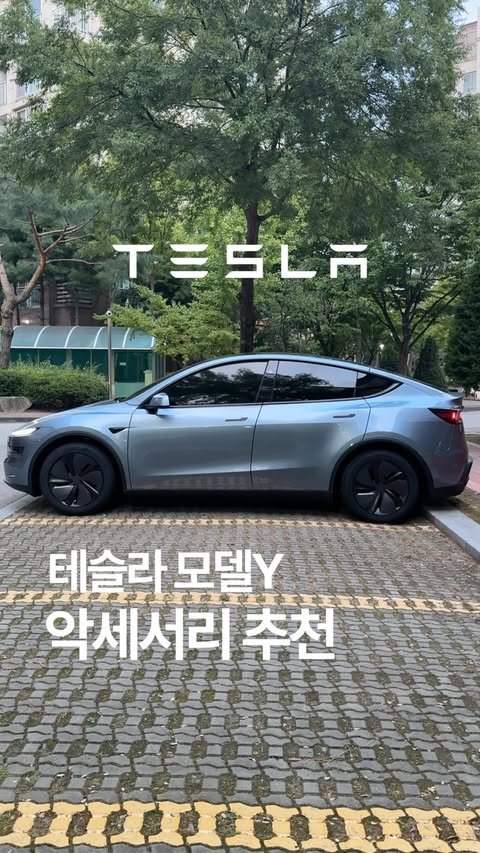 Instagram post by @hohorang2_ for Tesla. Caption reads: [EVENT] 출고 2주 된 테슬라에 고민 끝에 들인 디퓨저 🚗🌿 테슬라 타시는 분들은....