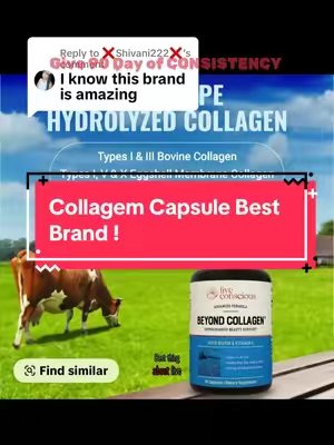 TikTok post by @danarosebud for Live Conscious. Caption reads: [...] Results may vary #beyondcollagen....