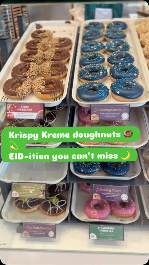 Instagram post by @this_is_aussielife for Krispy Kreme Doughnuts. Caption reads: Unboxing pure joy this Eid! 🌙✨ Nothing brings....