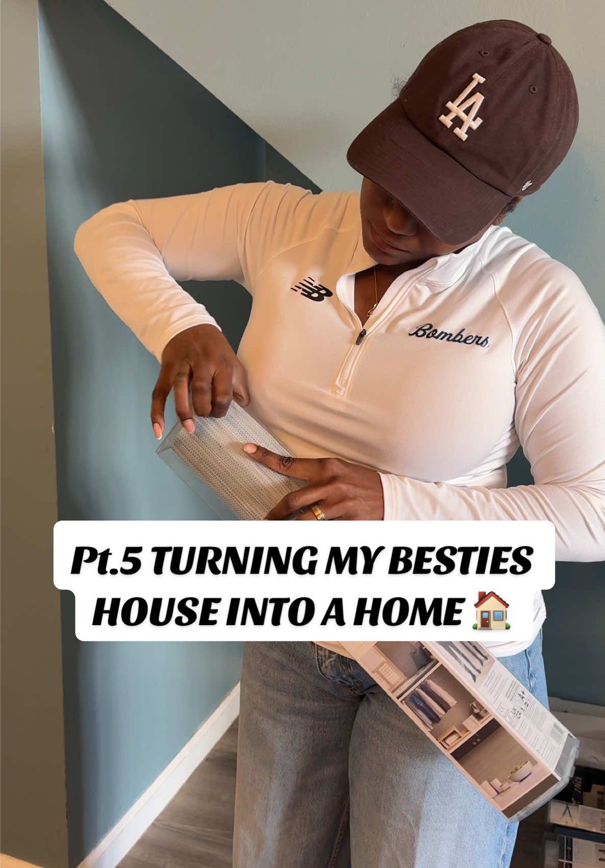 TikTok post by @duchess.lifestyle for Lowe's. Caption reads: Turning My Besties House Into A HOME While She’s....