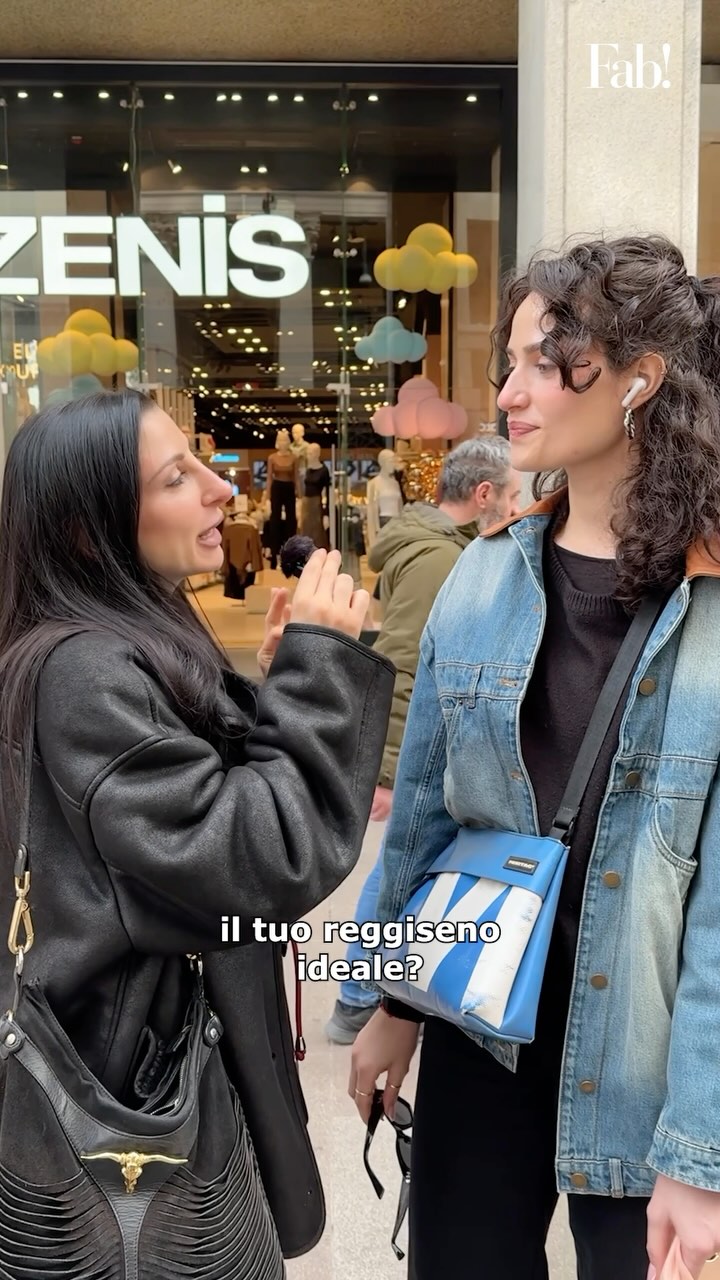 Instagram post by @thatsfabofficial for TEZENiS. Caption reads: Abbiamo chiesto alle passanti fuori da....