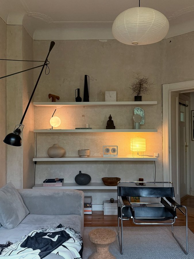 Instagram post by @r.a.u.f.a.s.e.r.b.e.r.l.i.n for Architectural Digest. Caption reads: 25 07 25

grey skies, early lights — berlin’s....